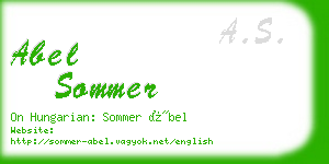 abel sommer business card